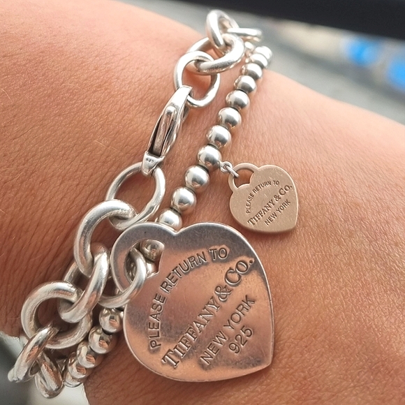 Tiffany & Co. Jewelry - Tiffany & Co 925 Rubedo Mini Heart Bracelet